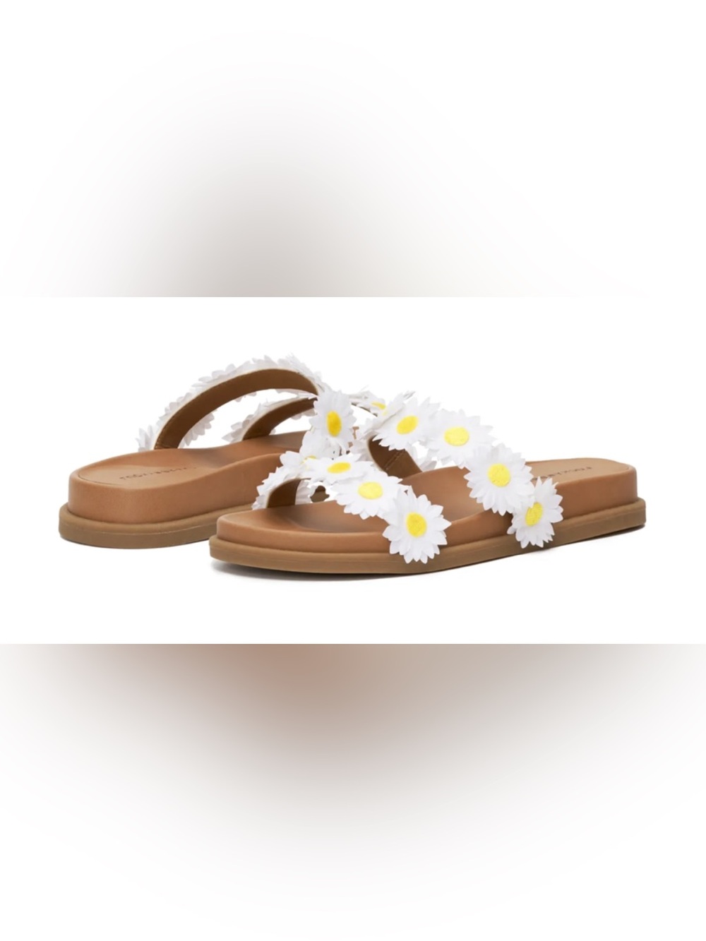 Lucky Brand LK-Pallyon Daisy Sandals – White Floral – Women's 10M – NIB 🌼